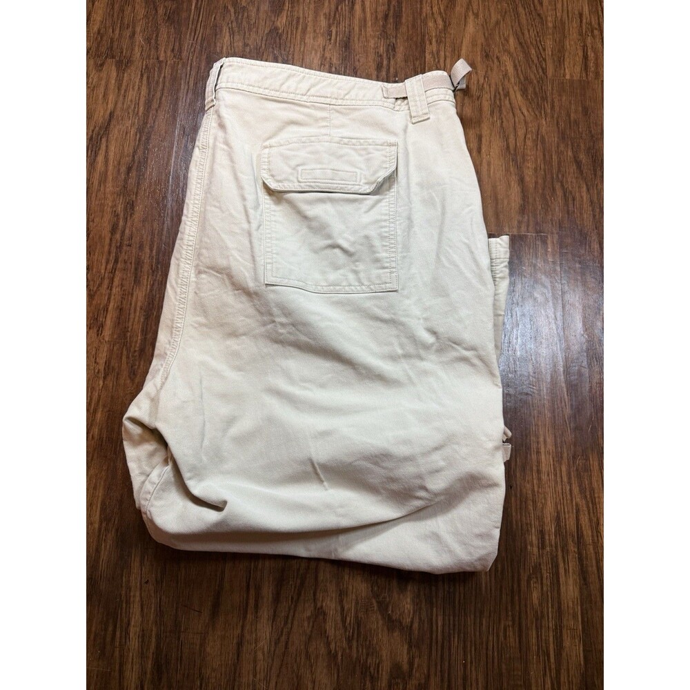 Venezia Women’s Capri Pants Size 24 Khaki Cargo Plus Size Pockets - Picture 1 of 7